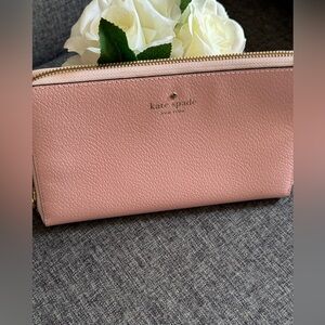 Kate Spade ♠️ large wallet for cards, zipper multiple pockets pink color